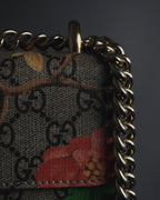 -SPECIAL- "GUCCI" Michele-era floral padlock design chain shoulder bag