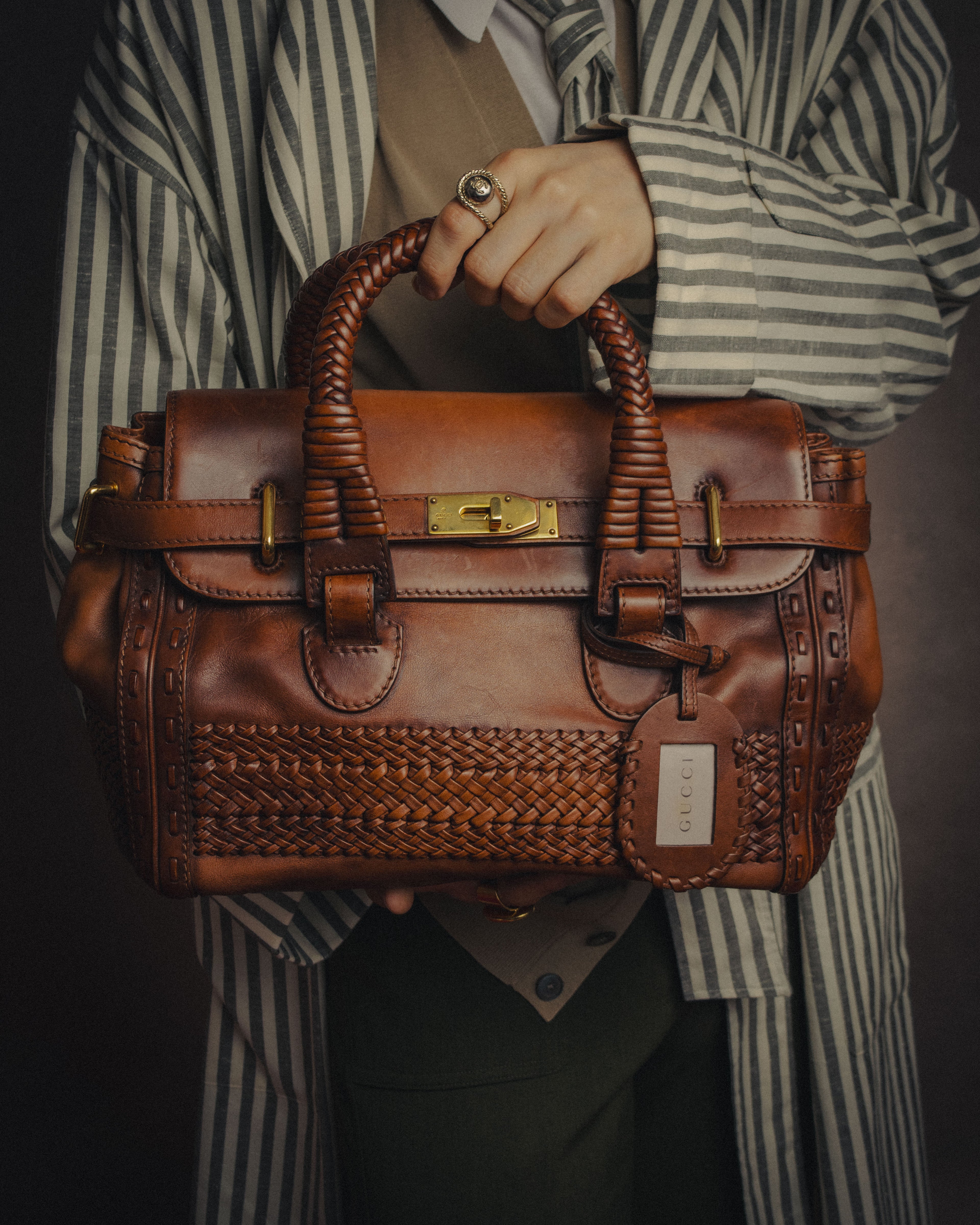 -SPECIAL- “GUCCI” 2016-2021 Archive inspired braided leather top handle bag