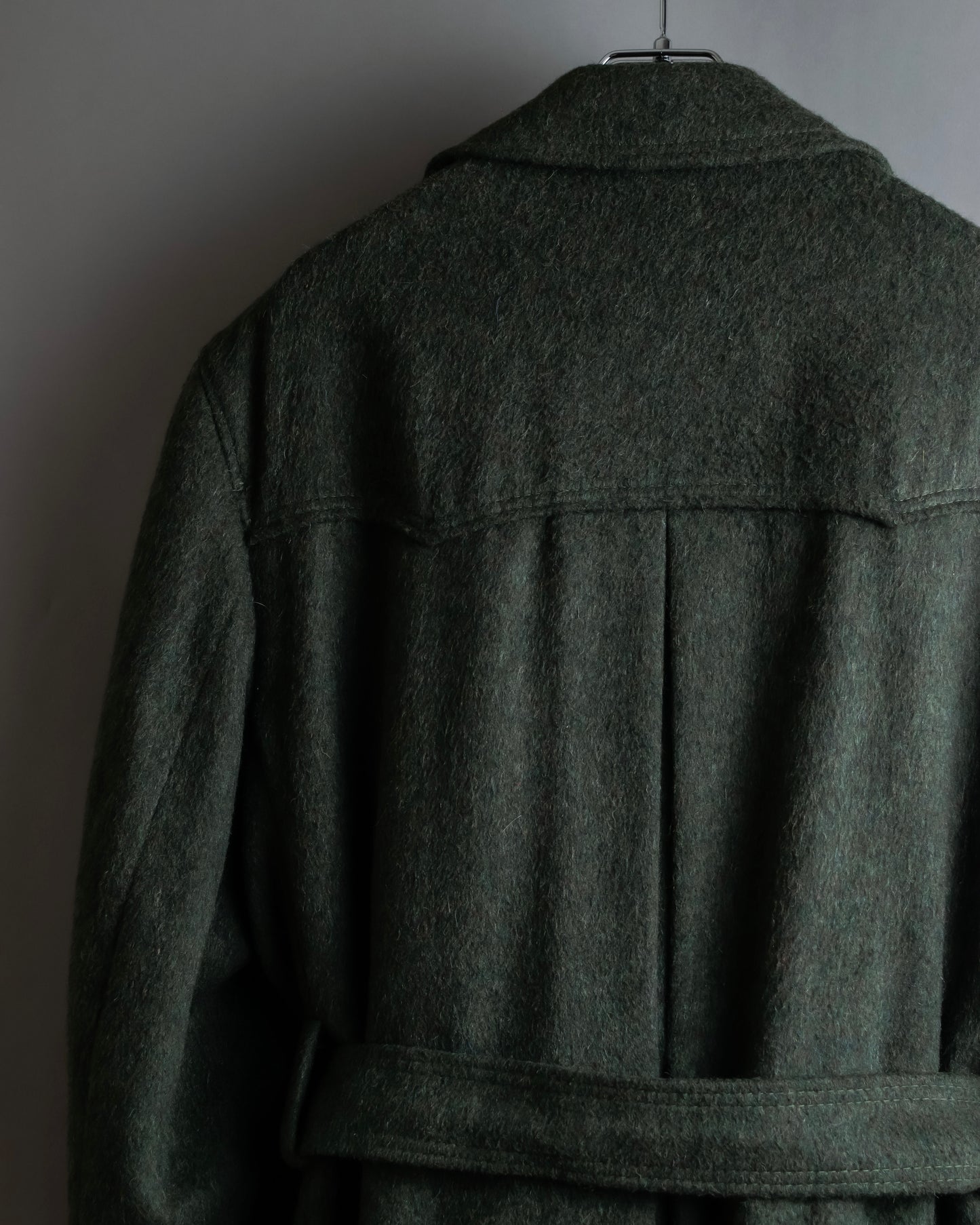 Vintage deep green colour military long coat