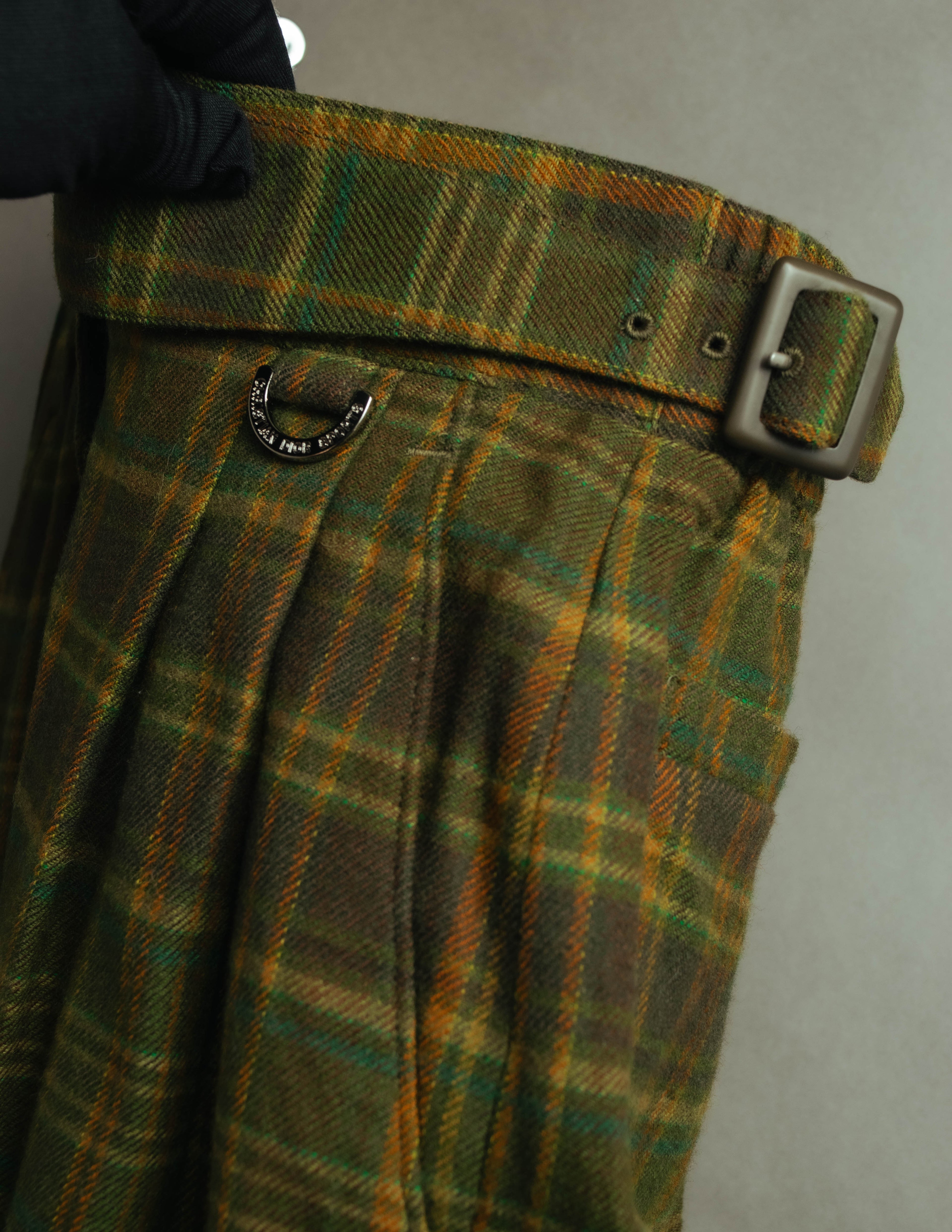 "Christian Dior" 80's-90's Wool plaid blouson and trousers set