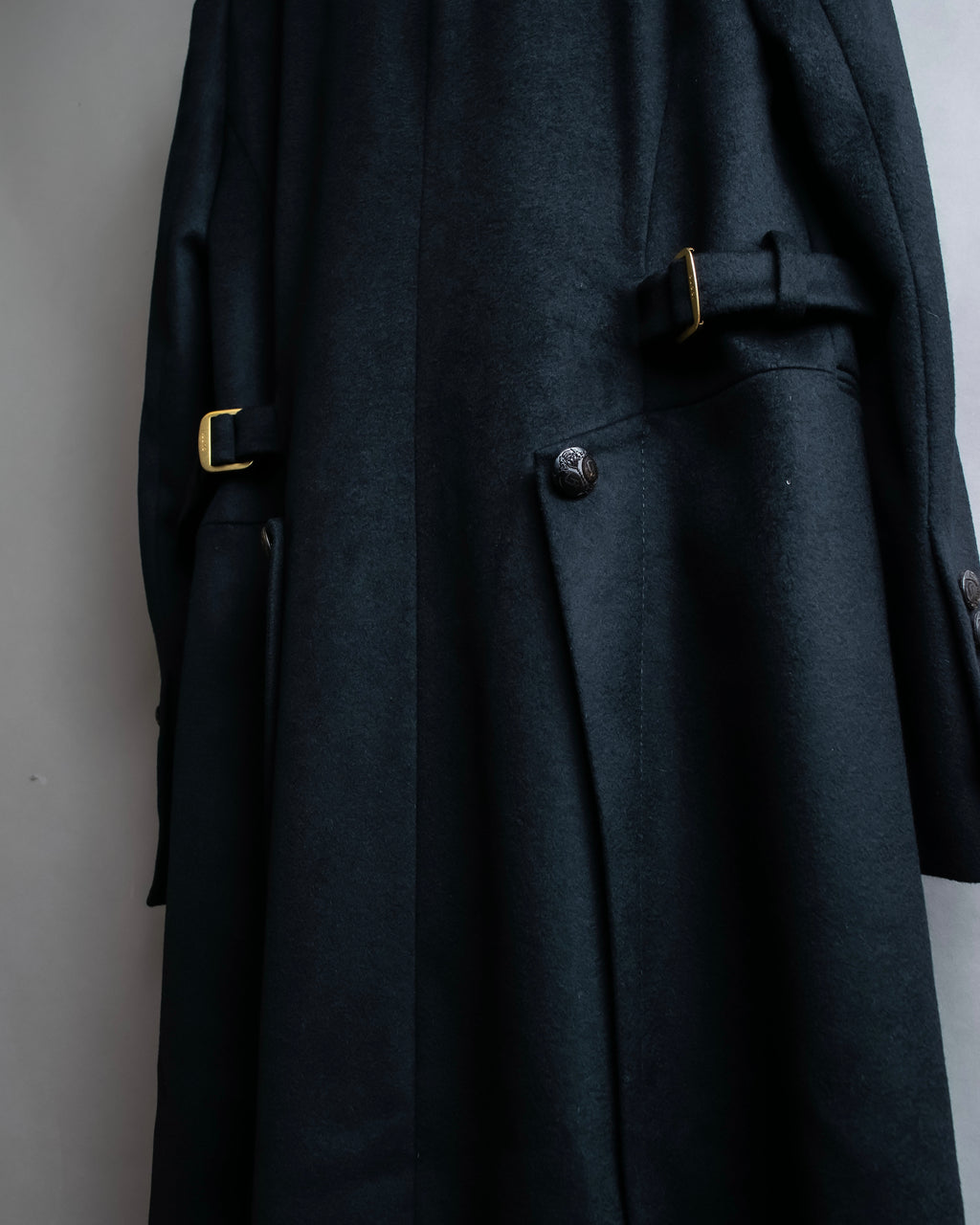 "GUCCI" Asymmetrical front detail high neck coat