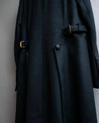"GUCCI" Asymmetrical front detail high neck coat
