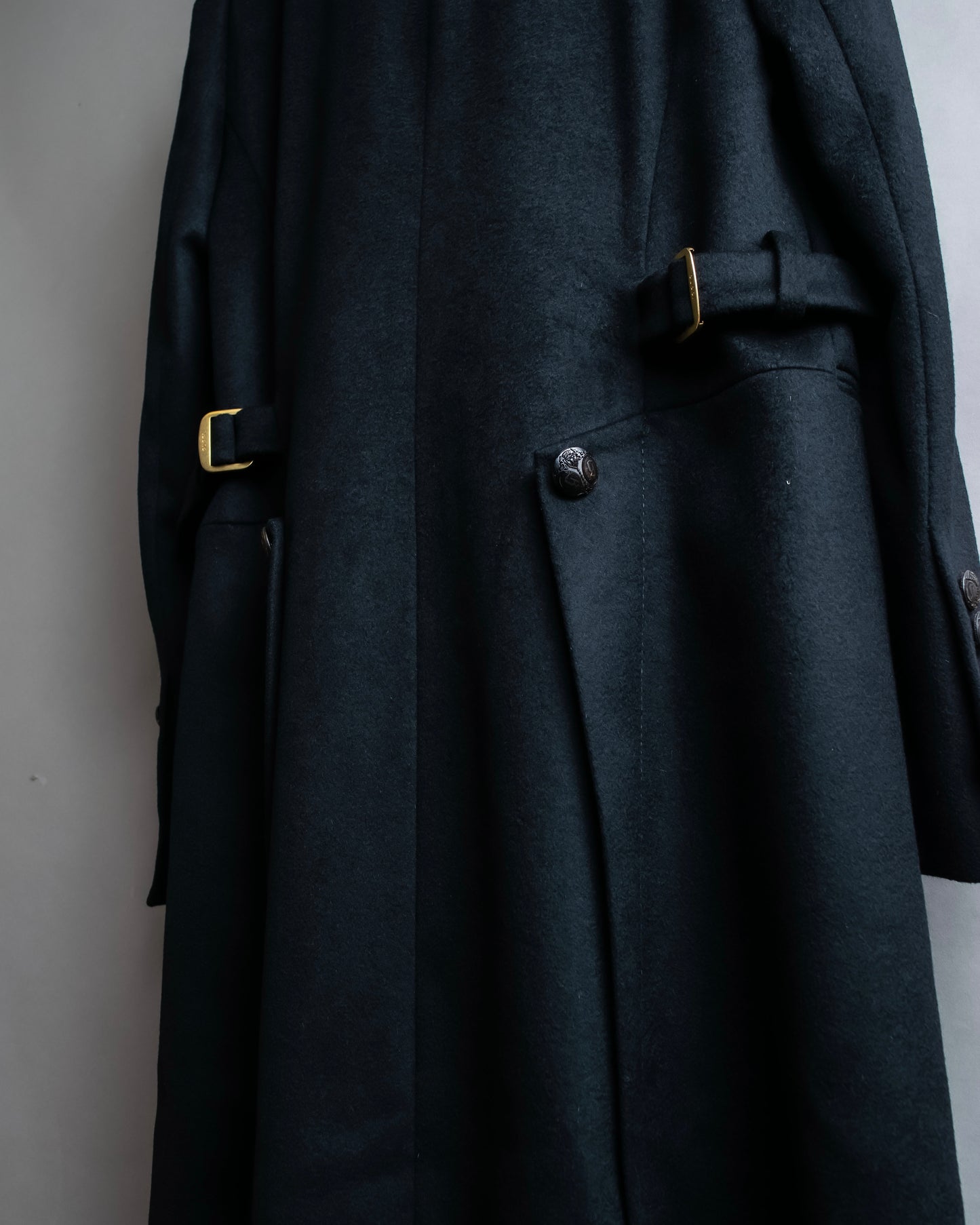 "GUCCI" Asymmetrical front detail high neck coat