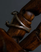 "CHANEL" Coco mark motif pearl strass design ring