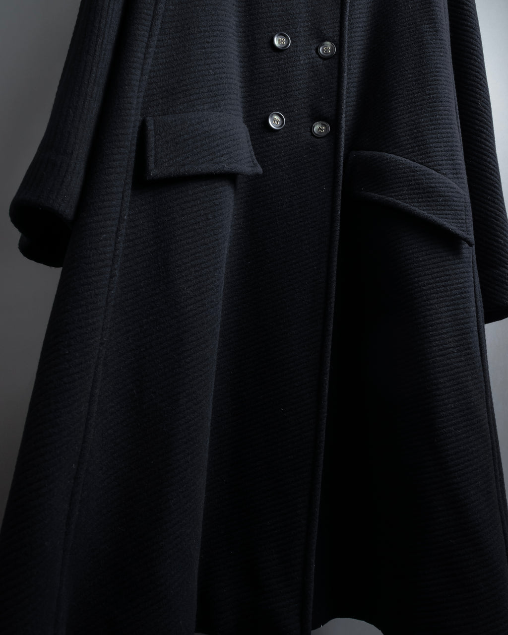 "Valentino Garavani"Shawl collar A-line silhouette long coat
