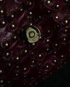 "RED VALENTINO" Flower puzzle motif stud design leather bag