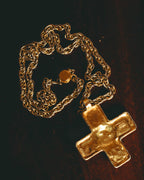 –SPECIAL– "CHANEL" 80's Gripoix Byzantine cross pendant necklace