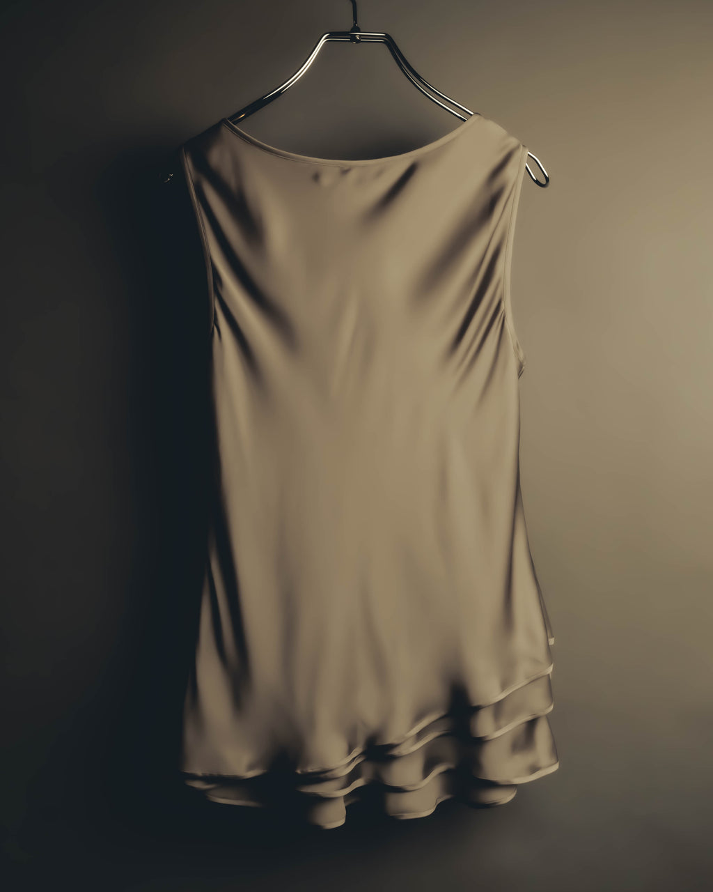 "GIORGIO ARMANI" 90's-00's Draped silk sleeveless top and skirt set