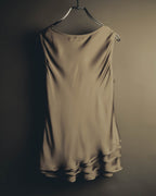 "GIORGIO ARMANI" 90's-00's Draped silk sleeveless top and skirt set