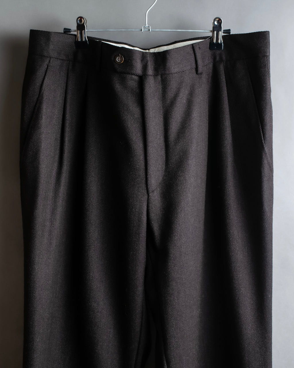 "Vintage wide tapered double-finished slacks"