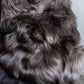 "EMBA" Large collar mid length fur coat