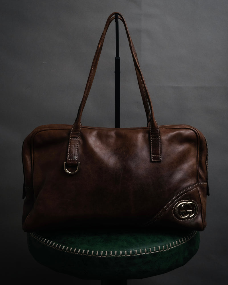 “GUCCI” 00’s Archive inspired leather boston bag