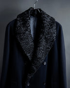 -SPECIAL- "CARUSO"
 Fur collar design belted melton coat