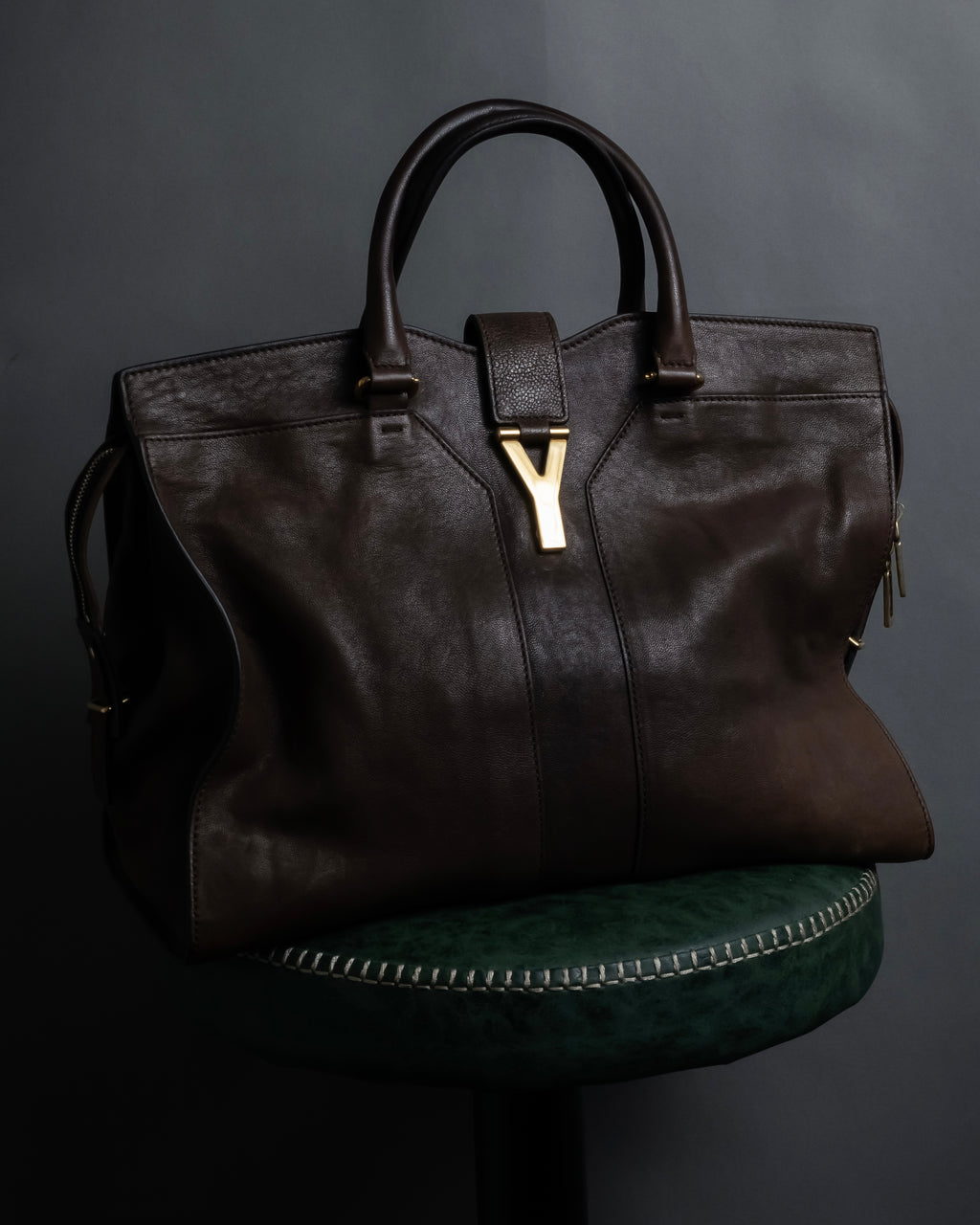 "YVES SAINT LAURENT" 11'year-12'year Chic Gabas leather bag