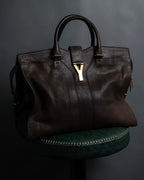 "YVES SAINT LAURENT" 11'year-12'year Chic Gabas leather bag
