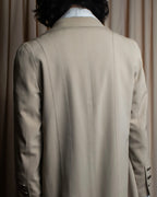 "CHANEL" Large lapel double breasted straight line coat