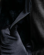 "HELMUT LANG" Fur docking denim switching design zipper best