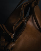 "miu miu" 90’s-00’s Studded raw edge leather hobo bag