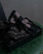 "DRIES VAN NOTTEN" Herringbone striped silk bow tie