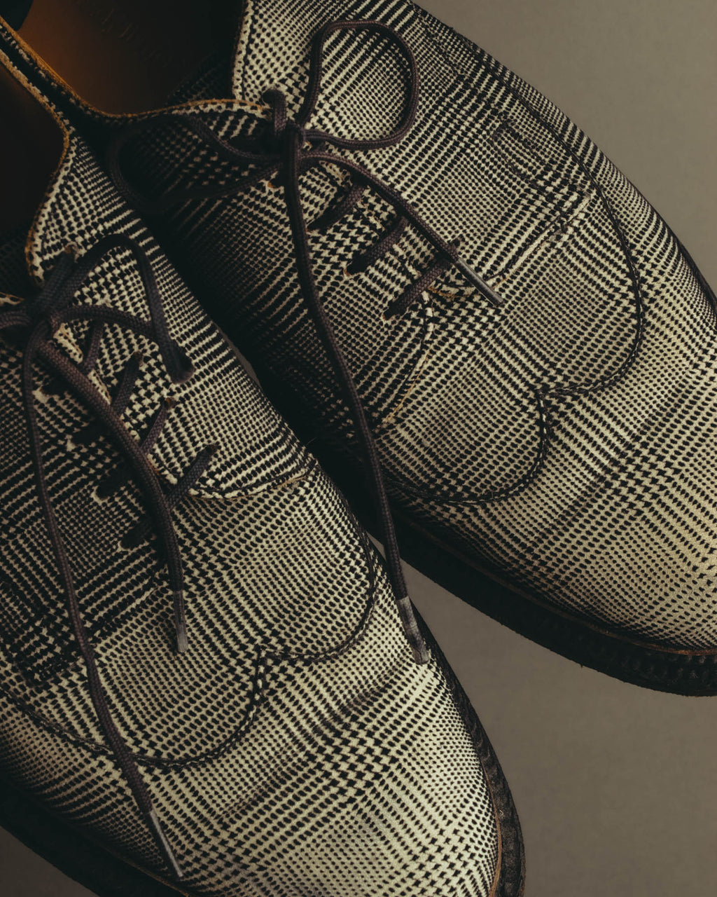 "J.M. WESTON" 2010's Prince of wales checked derby shoes
