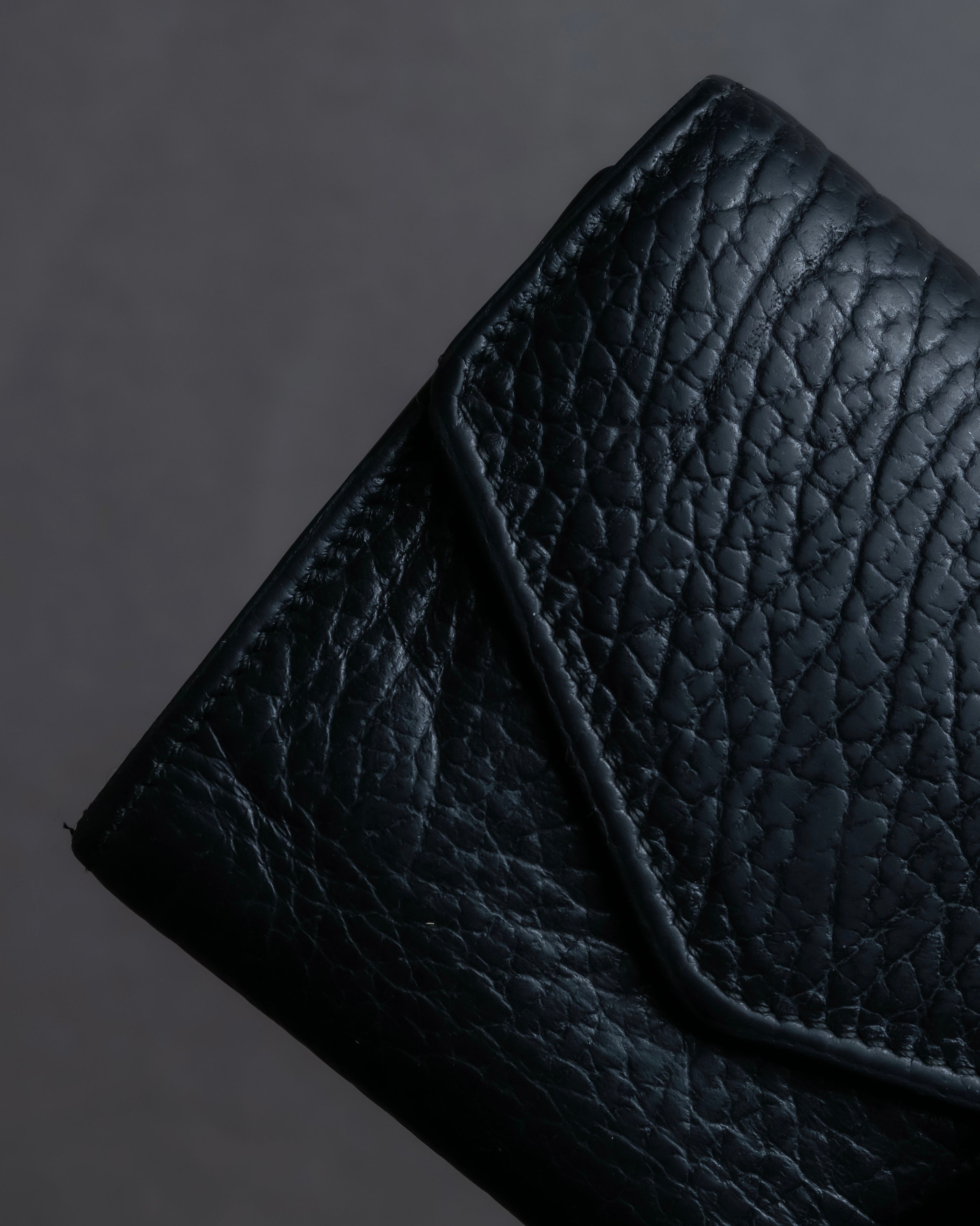 "MAISON MARGIELA" Grained leather envelope compact wallet