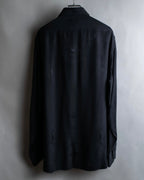 "Saint Laurent" Jacquard pattern silk satin shirt