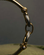 "CHARRIOL" 90's-00's Vintage PVD gold and steel cable link bangle