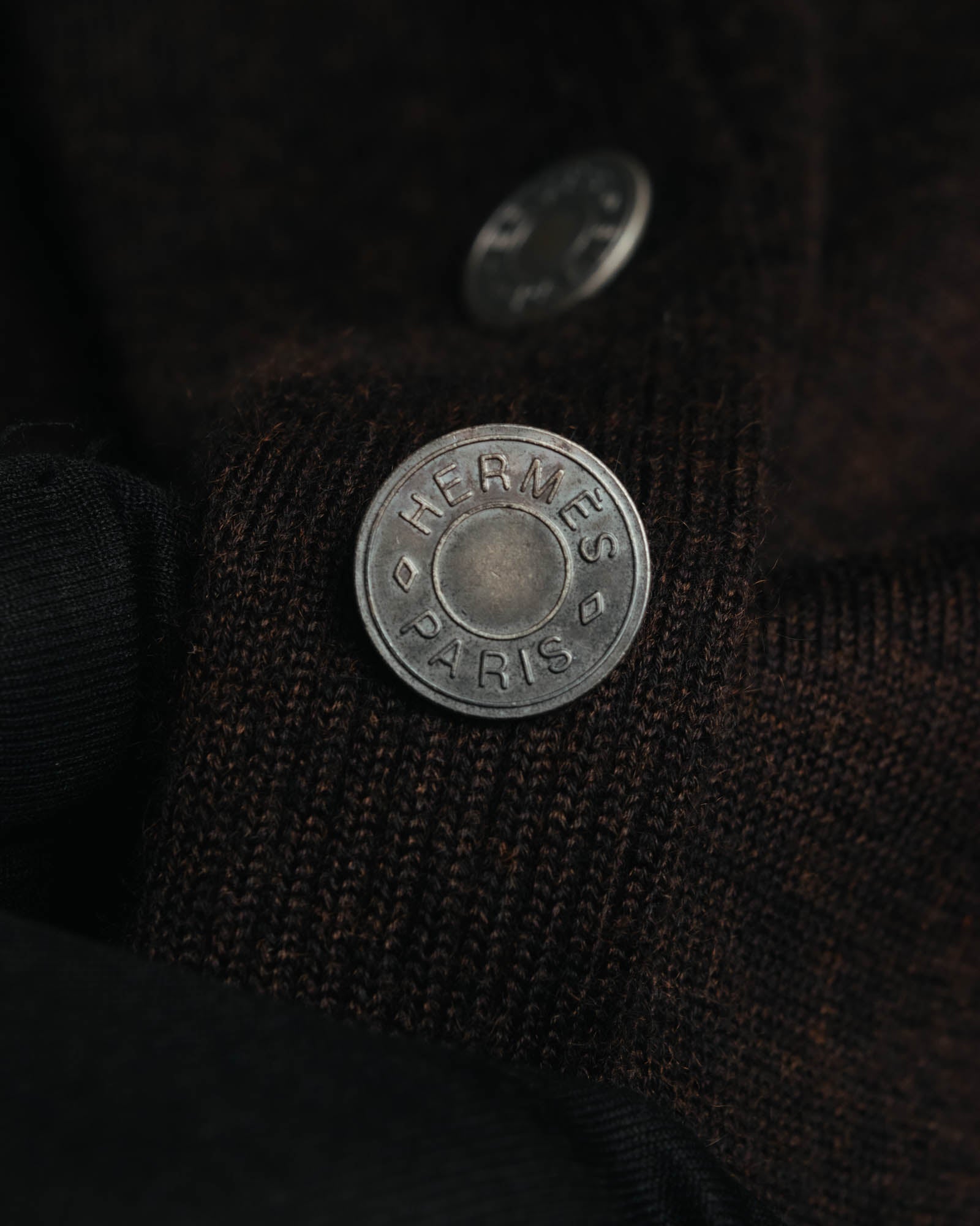 -SPECIAL- “HERMES” 00’s Cashmere cardigan and sleeveless knit twin set