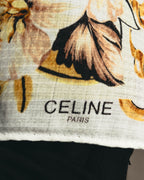 "CELINE" 90's-00's Floral printed cotton scarf