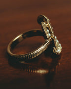 –SPECIAL– "CHANEL" Sculptural pearl double c costume ring