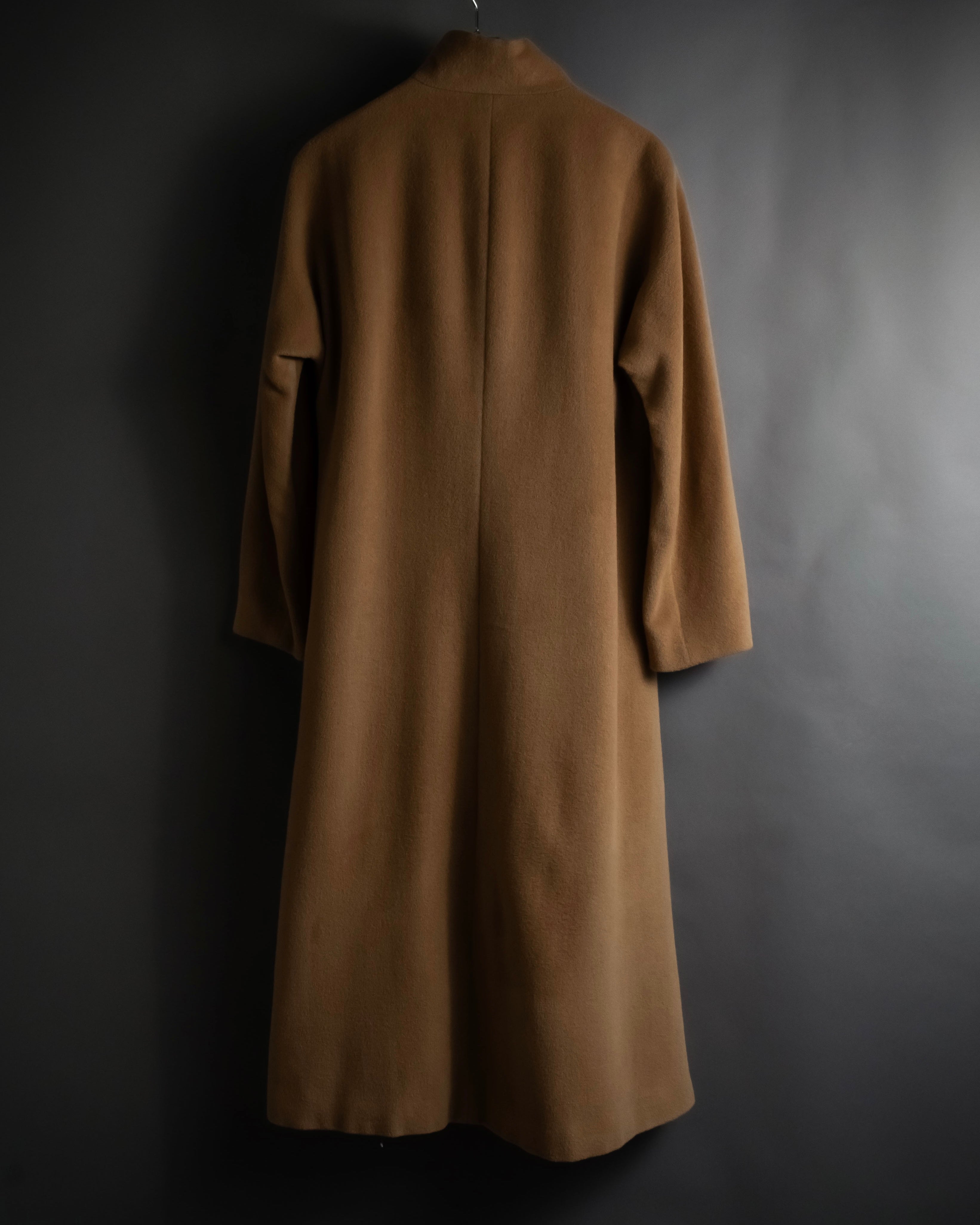 "ISSEY MIYAKE" 03AW Angora wool blend flared silhouette coat