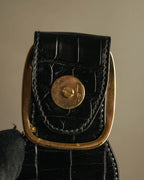 “Salvatore Ferragamo” 90’s-00’s crocodile embossed structured tote bag