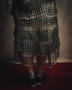 -SPECIAL- "tricot COMME des GARÇONS" 07SS Gingham check sheer tiered ruffle skirt