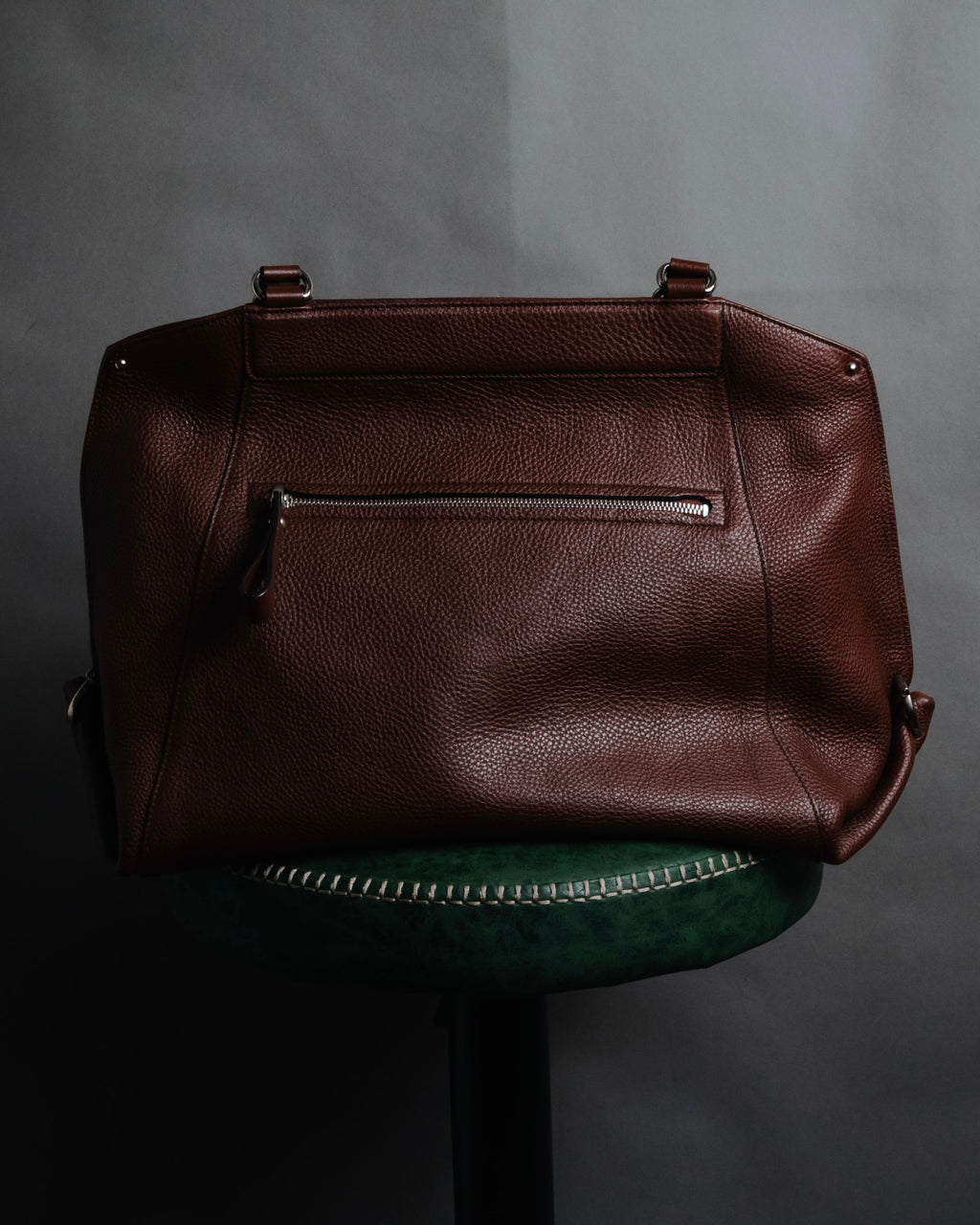 "Salvatore Ferragamo" 90’s-00’s Gancini hardware pebbled leather tote bag