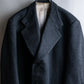 "Vintage brushed texture oversized mid-length chester coat"