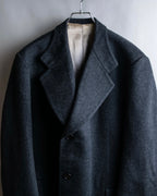 "Vintage brushed texture oversized mid-length chester coat"