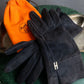 "HERMES" H motif design suede leather gloves