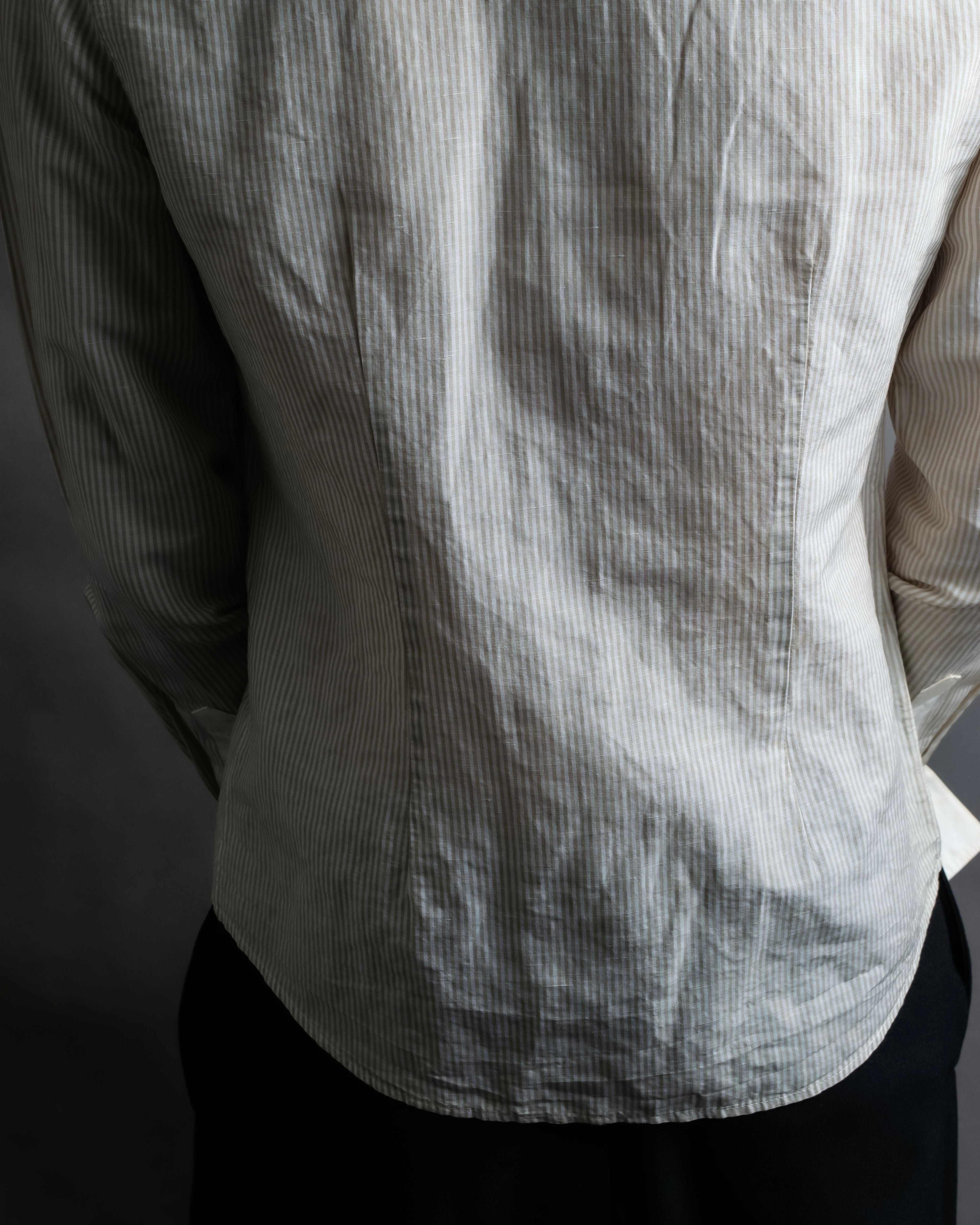 "LOUIS VUITTON" Ribbon frill design regular collar shirt