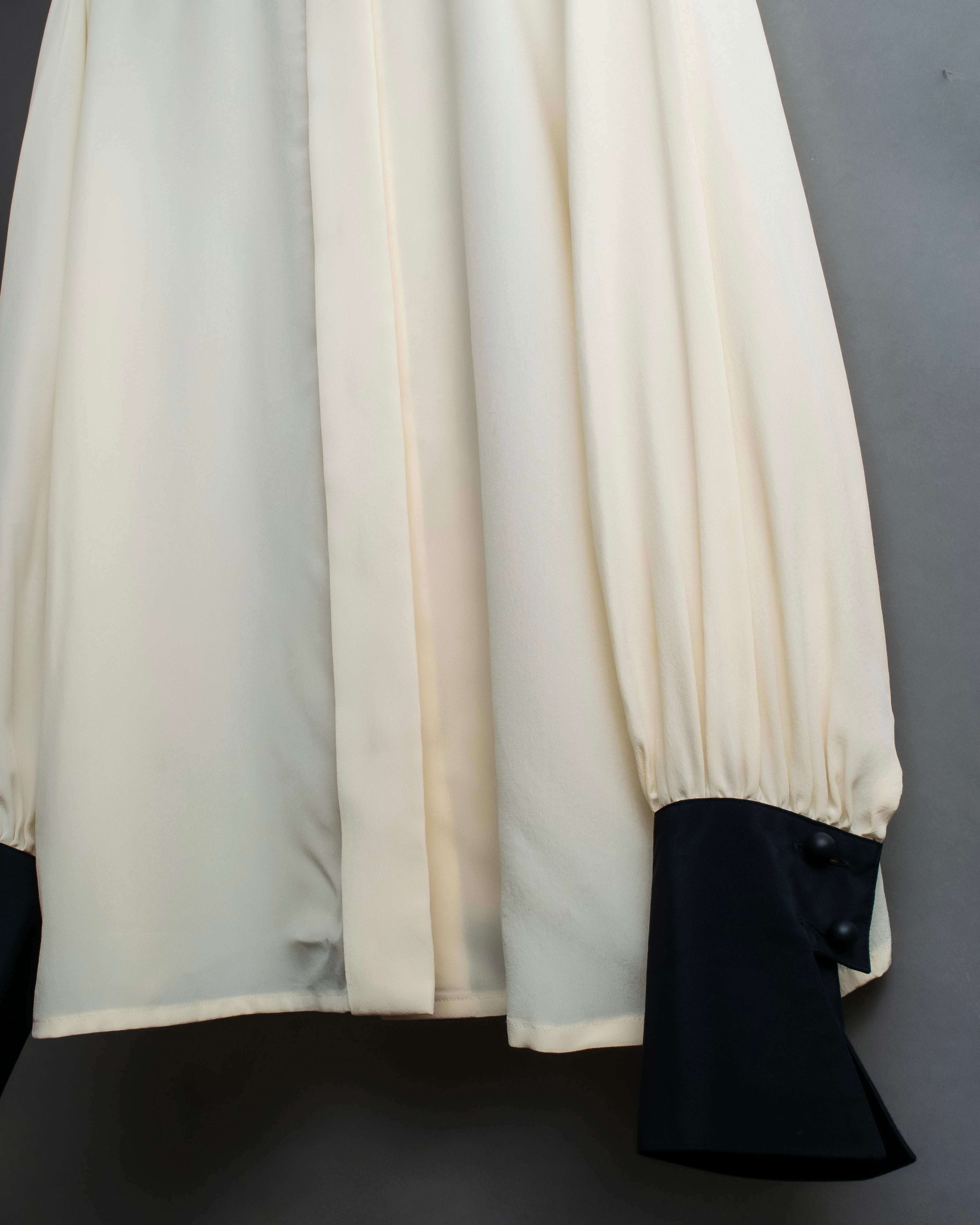 "Christian Dior" 100% silk emblem engraved cleric shirt