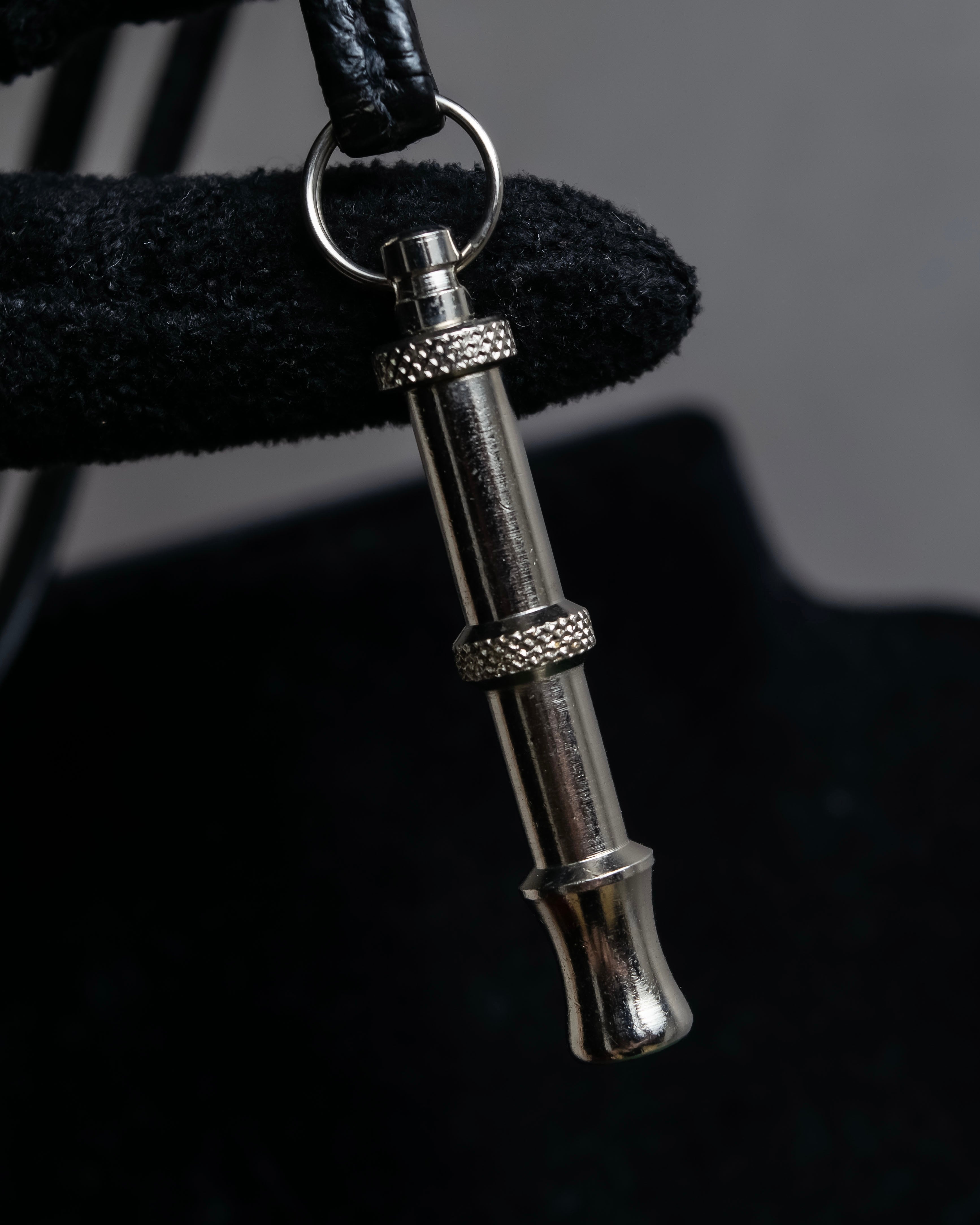 "HERMES" Le Sifflet à Ultrason series whistle motif leather necklace