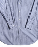 Comme des Garçons Homme Deux/ Cotton Stripe Patterned Long Shirt Blue