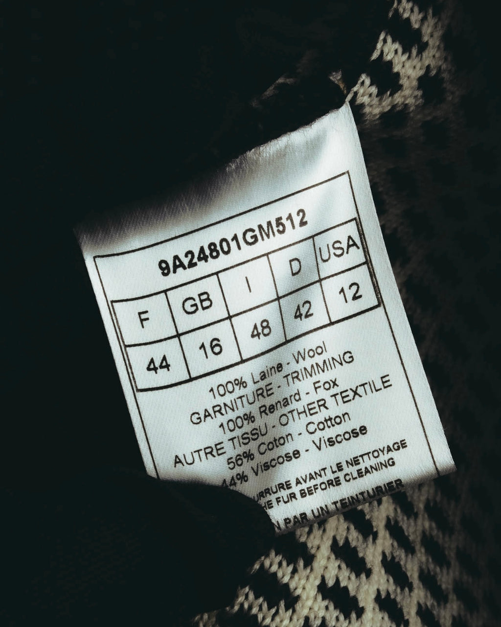 "Christian Dior" 00's Textured wool knit coat