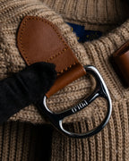 "POLO Ralph Lauren" Buckle closure design ribbed cardigan