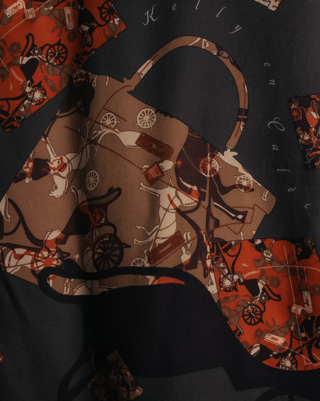 “Hermès” 2007 Kelly en calèche silk scarf
