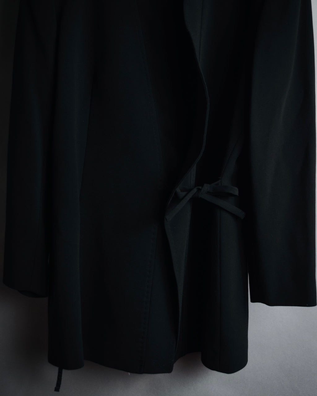"Max Mara" 00’s Minimalist wrap-front structured jacket