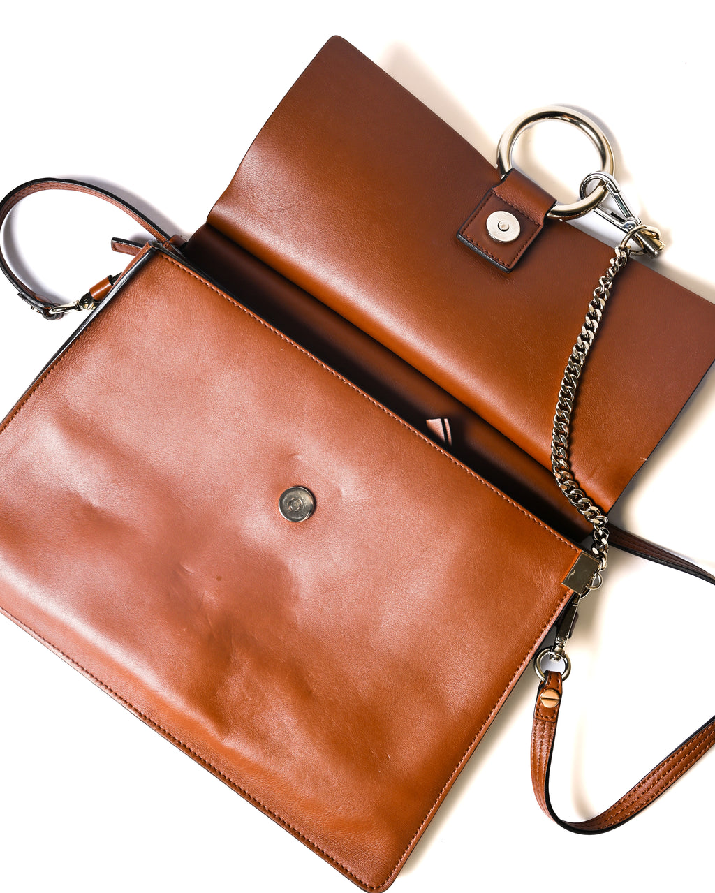 Chloe by Clare Waight Keller/ 2015 “Faye” Beautiful Suede Calf Skin Shoulder Bag Brown