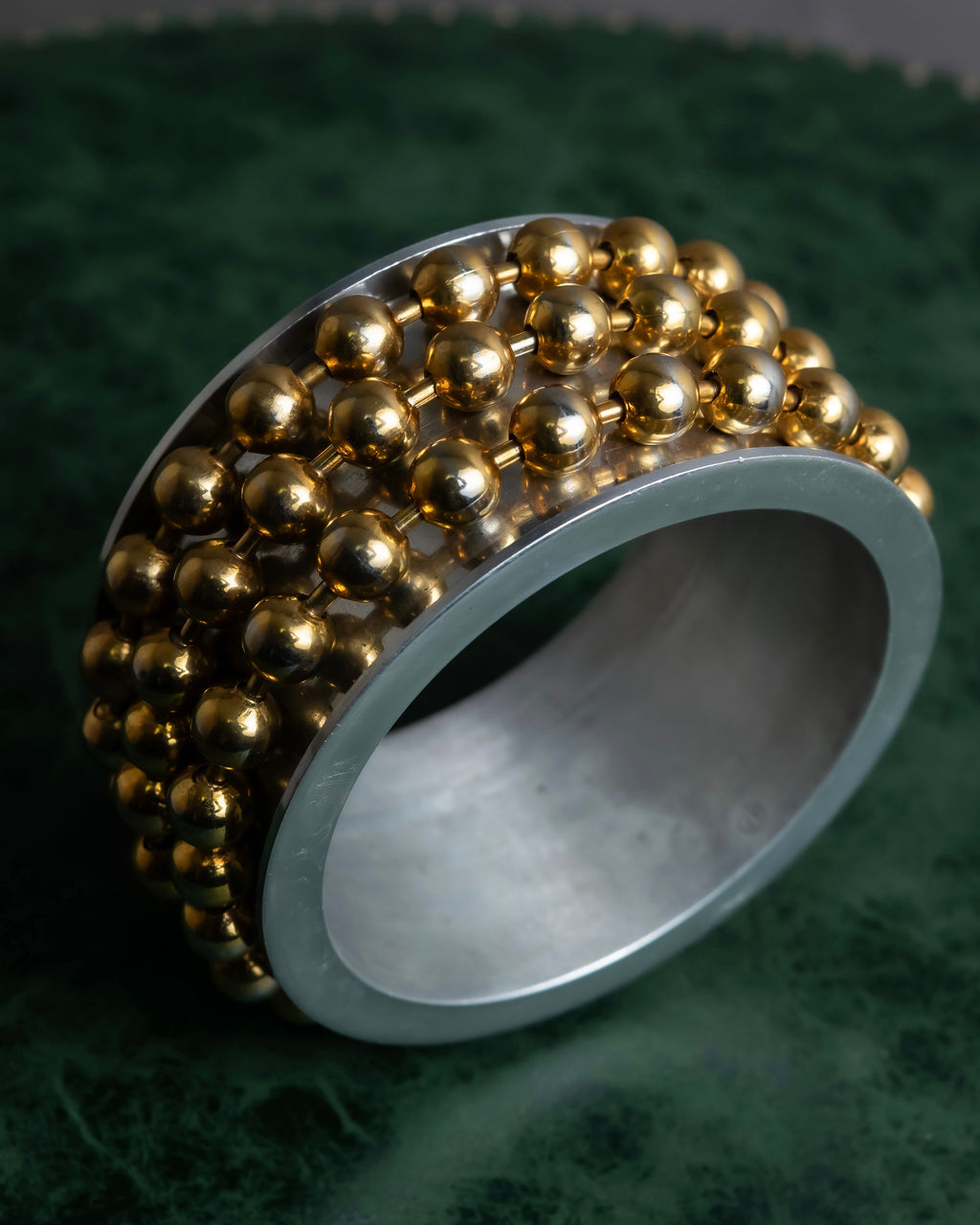 "MAISON MARGIELA" 10AW sphere design silver & gold combination bangle
