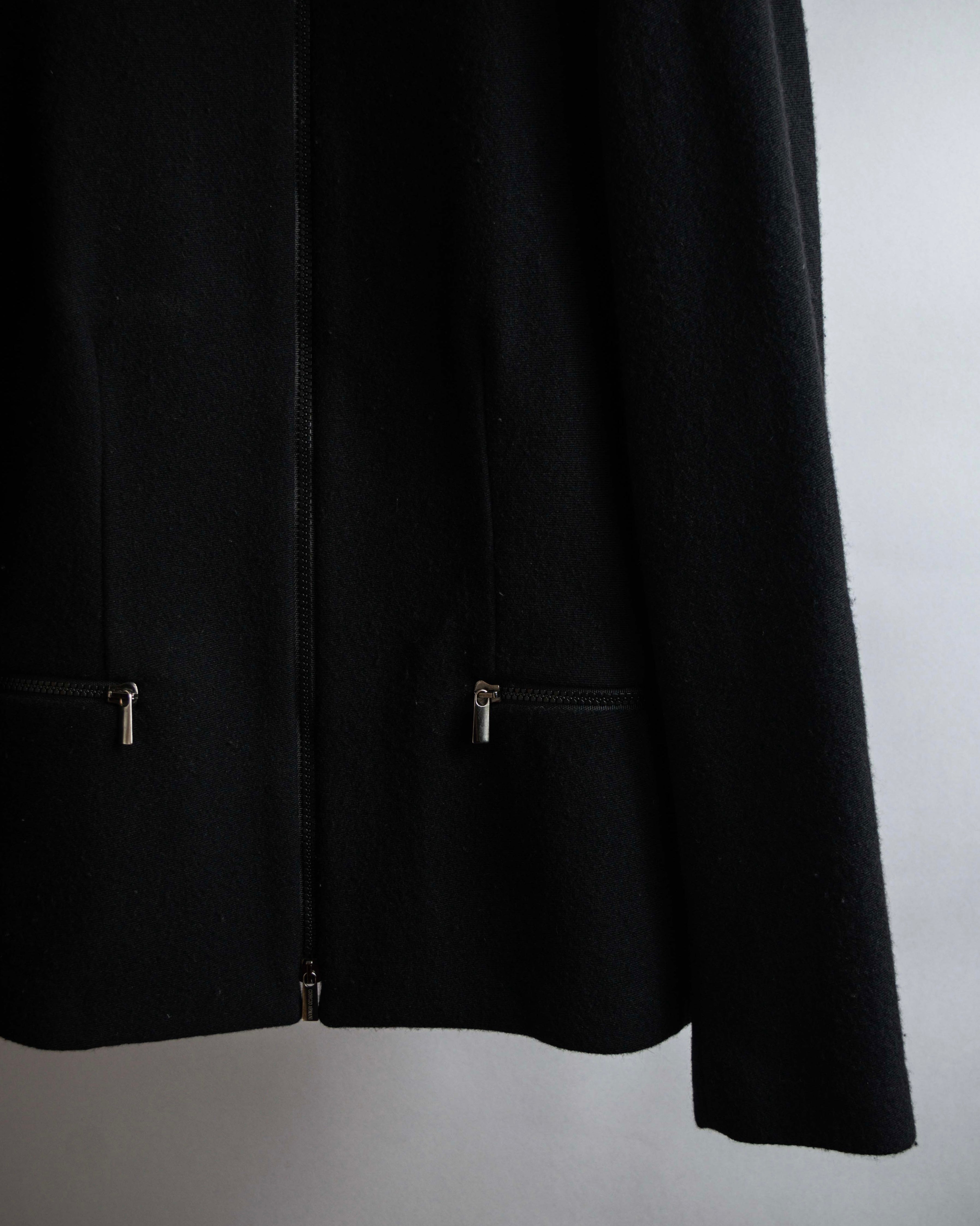 "GIORGIO ARMANI" Minimal design double zip-up jacket