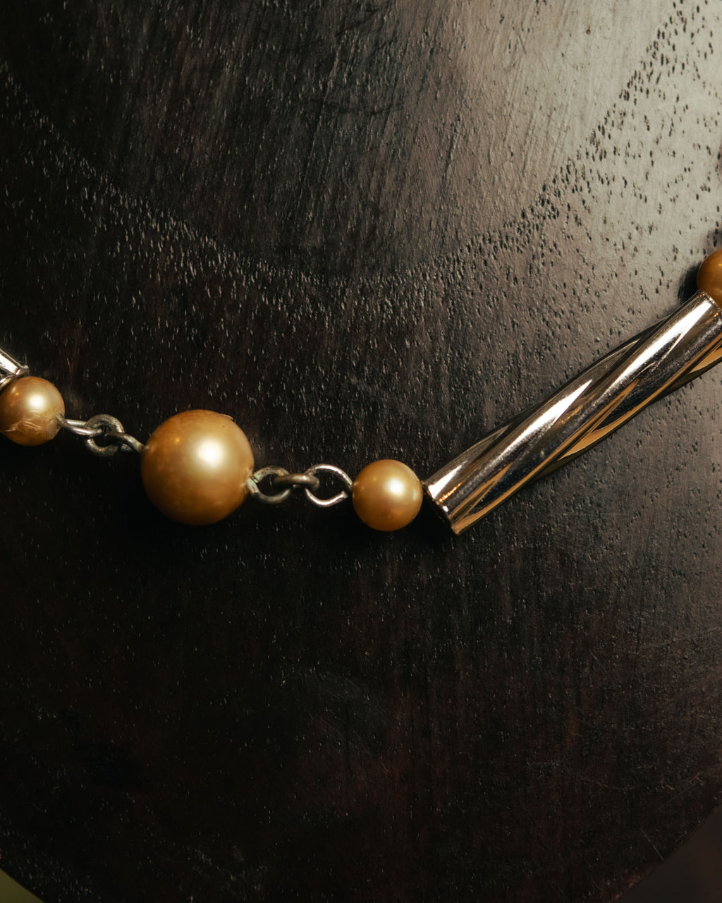 “Yves Saint Laurent” 80’s-90’s Cassandra logo mixed bead long necklace