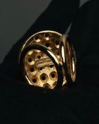 “Salvatore Ferragamo” 90’s-00’s Intrecciato motif scarf ring